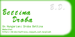 bettina droba business card